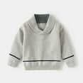 thumbnail image 2 of RUTAYY Boys Sweatshirt Long Sleeve Soft Knit Tops Turndown Collar Comfortable Casual Daily Wear Trendy Versatile Pullover, 2 of 4
