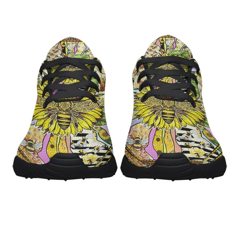 Bee Sunflower Let It Bee Shoes Sneakers for Women Men Black Size 13 -  Walmart.com