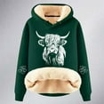 thumbnail image 4 of Womens Cozy Hoodies Thick Long Sleeve Highland Cattle Print Hooded Sweatshirt Fall Fashion Pullover Sweaters Winter Clothes, 4 of 4