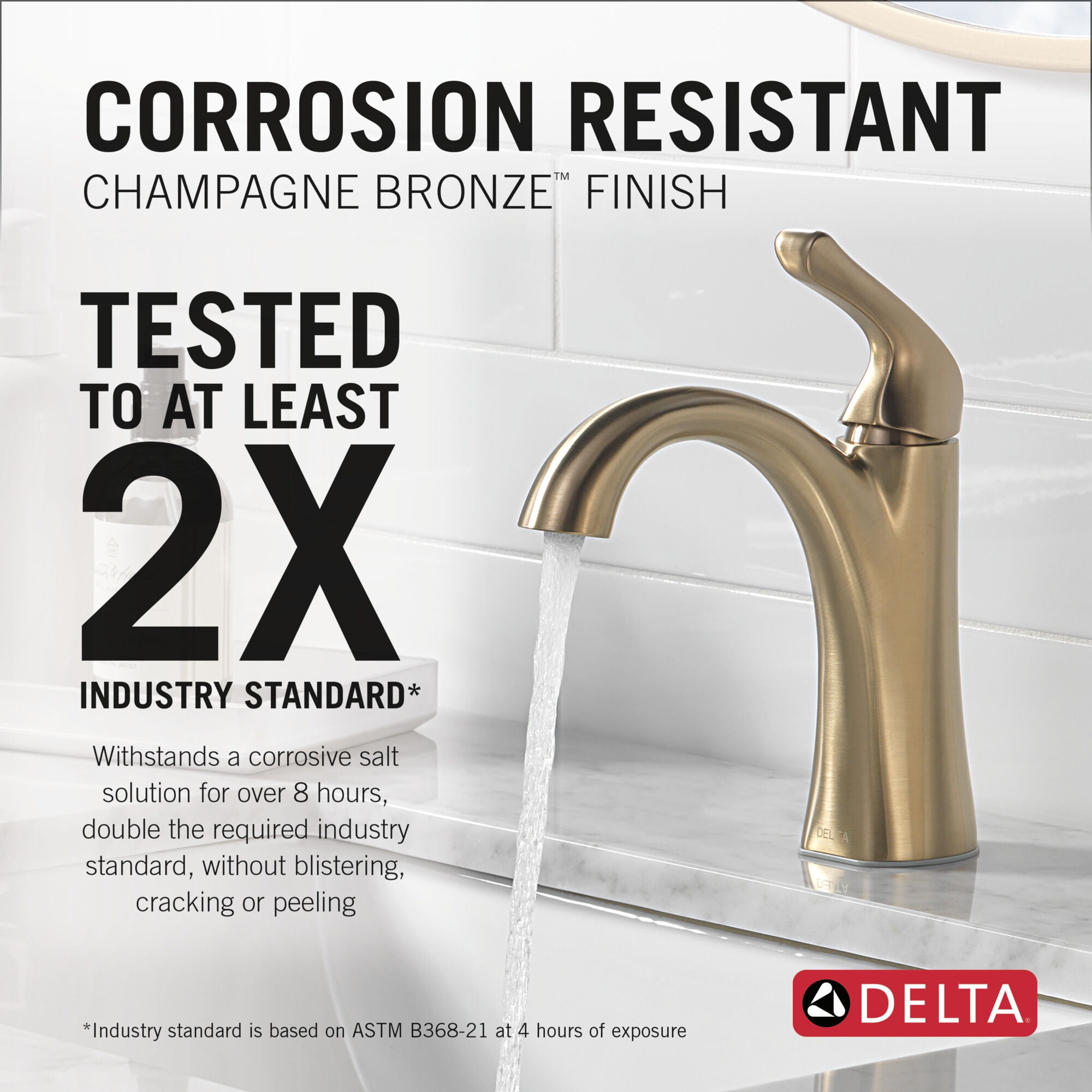 Delta Arvo Single-Handle Centerset Bathroom Faucet - 15840LF-CZ - Champagne Bronze