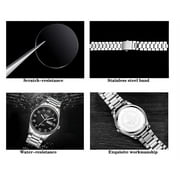 BOSCK Analog Mens Watch,40mm Easy Read Stainless Steel Business Watch for Men, Mens Wrist Watches