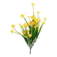 thumbnail image 5 of Simulación de arreglo floral de pasto primaveral y camelia con diseño de 7 ramas para decoración interior y exterior, plantas verdes de bajo mantenimiento para el hogar y estilismo de eventos., 5 of 5