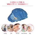 thumbnail image 6 of KLL Hibiscus Flowers Calm Water Pattern Shower Cap & Bath Cap for Women,Reversible Oversized Waterproof Shower Caps for all Hair Lengths,Elastic Reusable Bathing Hair Cap, 6 of 6