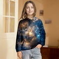 thumbnail image 2 of ZXLBBD Boys Sweatshirts Galaxy Print Hoodie Long Sleeve Pullover with Front Pocket for Kids Streetwear Comfort Loose Casual Dailywear, 2 of 6