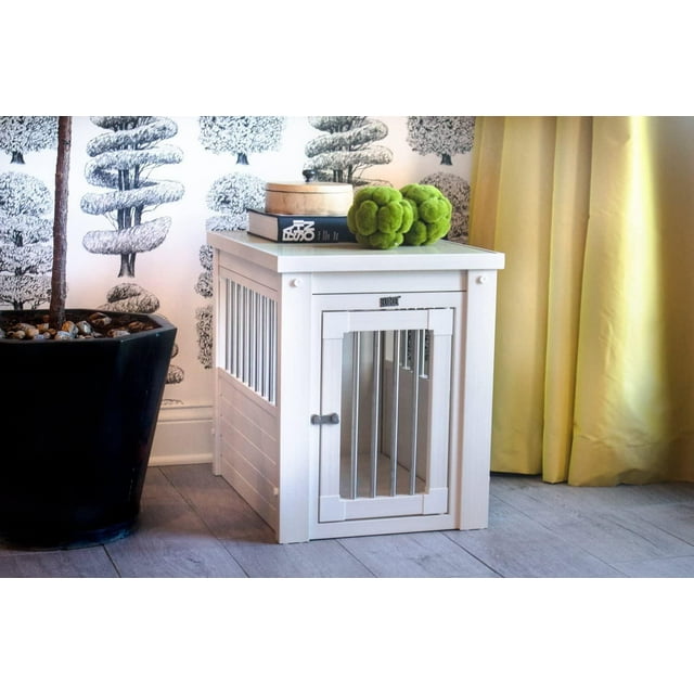 Nouvelle ère Pet InnPlace Petite caisse à chien blanc avec broches en métal