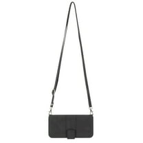 Allytechgroup Wallet Flip Case for iPhone 16e, Crossboyd Shoulder Strap Cards Slots PU Leather Magnetic Closure Stand Shockproof Protective Case Cover for iPhone 16e, Black