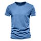 thumbnail image 3 of Camiseta de Color Sólido para Hombres, Cuello Redondo de Manga Corta de Verano para Gimnasio Y Desgaste Casual, Camiseta Atlética Transpirable Ligera, 3 of 6