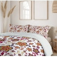 thumbnail image 6 of Ambesonne Floral Duvet Cover Sets, Blooming Flower Pattern, 2-Queen, Yellow Purple Magenta, 6 of 6