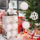 thumbnail image 1 of Christmas Decorations 6 Piece Flocked Christmas Balls Christmas Decoration SetMultiple Styles Of Christmas Tree Decorations Can Also Be Used For Other Party, 1 of 6