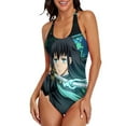 thumbnail image 3 of Demon Slayer Muichiro Tokito Women's One Piece Swimsuit Athletic Training Swimwear Bathing Suit, 3 of 8