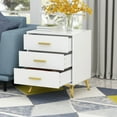 thumbnail image 2 of MONSLIPA Nightstand with 3 Drawers, White End Table for Bedroom Living Room, 2 of 7