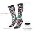 thumbnail image 4 of Fotbe Colorful With Blue Oriental Calcetas Divertidas Estampadas para Hombre y Mujer, Calcetas de Algodón hasta la Rodilla para Caminar, Correr, Enfermería y Embarazo, 4 of 6