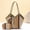 Khaki, variant on Womens Bag Casual Striped Large Capacity Versatile Color Blocked Trendy And Atmospheric Handbag Versatile, Red