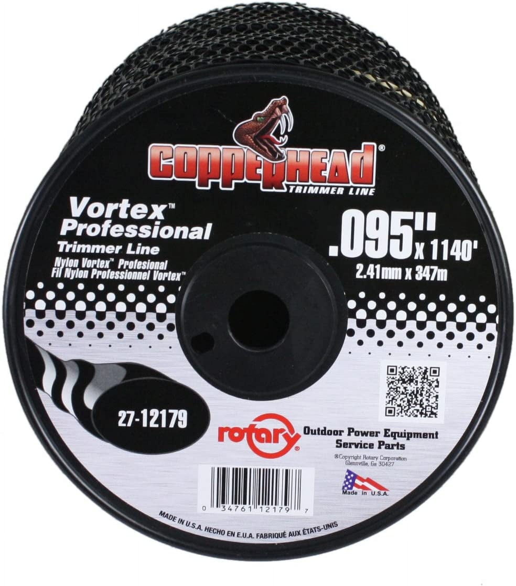 Rotary Vortex Trimmer Line .095 X 1140' Large 5lb Spool, Black