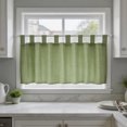 thumbnail image 2 of Checkered Curtain Valance for Kitchen & Living Room - Durable Nylon Fabric, Light - Blocking Design, Versatile Home Decoration,Green, 2 of 5