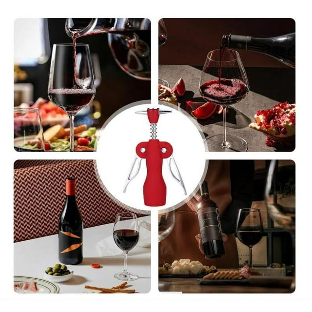 Dvkptbk Ouvre-Bouteille Multifonctionnel pour Vin et Bière, Ouvre-Bouteille Rouge, Ensemble d'Ouvre-Bouteille pour Vin Rouge, Kitchen Essentials