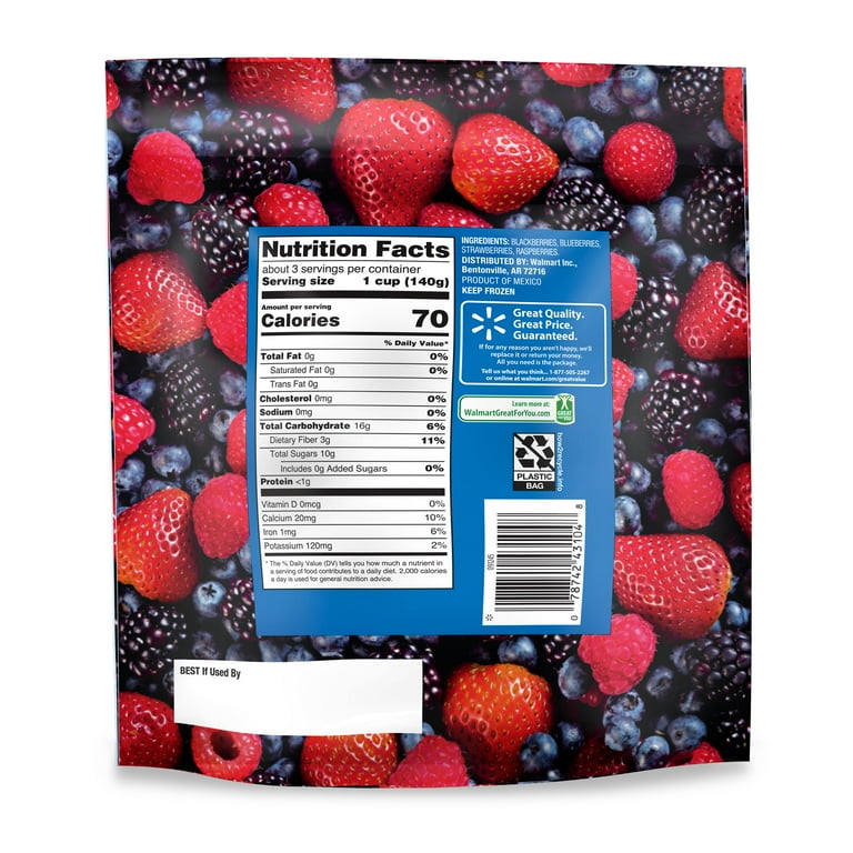 Great Value Frozen Whole Berry Medley, 16 oz