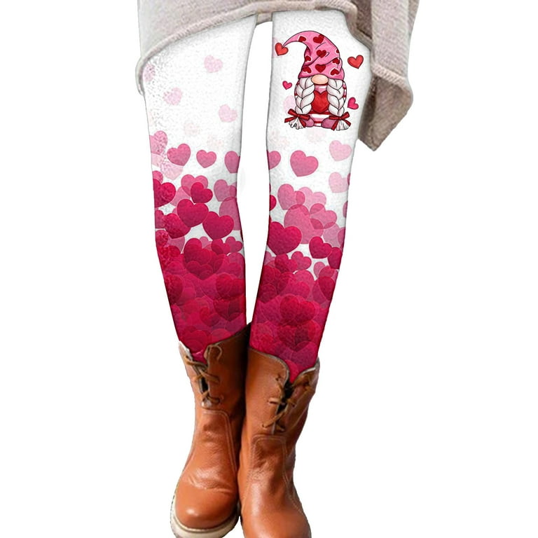 ketyyh-chn99 Valentines Day Chub Rub Shorts for Women plus Size Ladies  Leggings Valentine Day Cute Print Casual Comfortable Home Leggings Boot  Pants 