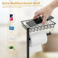 thumbnail image 3 of Toilet Paper Holder Stand with Storage Shelf, 3 of 5