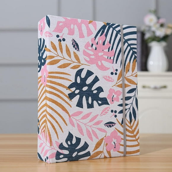 shiyou-Photo Album 4x6 200 Photos Linen Cover Picture Photo Book for Family Wedding Anniversary Baby Vacation (200 Photos (4x6), Plantain Leaves)