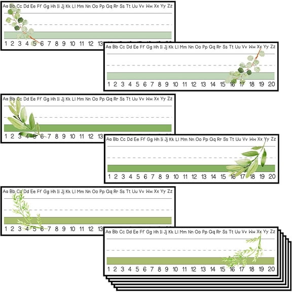 60 Sheets of Decorative Desk Decors Simple Desk Nameplates Classroom Desk Nameplates