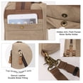 thumbnail image 5 of KL928 Canvas Sling Bag - Small Crossbody Backpack Shoulder Casual Daypack Rucksack for Men Women(Khaki), 5 of 7