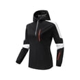 thumbnail image 2 of Veste Imperméable 2023 avec Capuche pour Femmes Mode Confortable Décontractée Veste à Blocs de Couleur Interchangeables Poche à Cordon Manches Longues à Capuche Vestes Décontractées Coupe-Vent Ajustable en Liquidation, 2 of 3