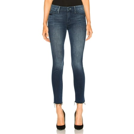 MOTHER Looker Ankle Fray Super Skinny Jeans in Repeating Love