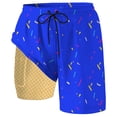 thumbnail image 5 of Boys Swim Trunks with Compression Liner Ice Cream Shorts Drawstring Quick Dry Swim Shorts for Boys Summer Beachwear, 5 of 5