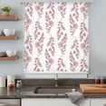 thumbnail image 4 of Red Botanical Sheer Curtains 63 Inches Long, Pastoral Elegant Spring Floral Light Filering Curtains, Breathable Simi Curtain Privacy Drapes for Living Room Bedroom Lightweight Window Treatment, 4 of 9