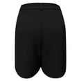 thumbnail image 5 of JIAYUE Women's Shorts Bermuda Solid Color Summer Elastic High Waisted Wide Leg Business Casual Dressy With Pockets Fashionable Female Bottoms, 5 of 6