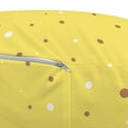 thumbnail image 3 of Yellow Polka Dot Pouf Cover with Zipper, Layout of Big and Small Spots in Vivid Shades, Soft Decorative Fabric Unstuffed Case, 30" W X 17.3" L, Pastel Yellow Pale Brown, by Ambesonne, 3 of 5