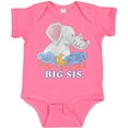 thumbnail image 3 of Inktastic Big Sis Cute Elephants with Moon and Stars Girls Baby Bodysuit, 3 of 5