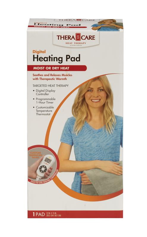 Thera|Care Digital 12” x 15” Heating Pad | Moist & Dry Heat | Wide Range 110°F-160°F | Soothing Warm Relief