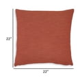 thumbnail image 5 of Ina 22 Inch Accent Throw Pillow Set of 4, Square, Rust Brown Cotton Linen, 5 of 5