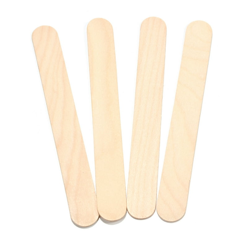 50Pcs Wooden Ice Cream Sticks Wooden Popsicle Sticks Wood Sticks Kids Hand  Crafts Art Cake Tool DIY Craft Sticks