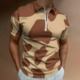 thumbnail image 2 of Cow Print Pictures Men Zipper T-shirt Summer Casual Short Sleeve T-shirt Top, 2 of 7