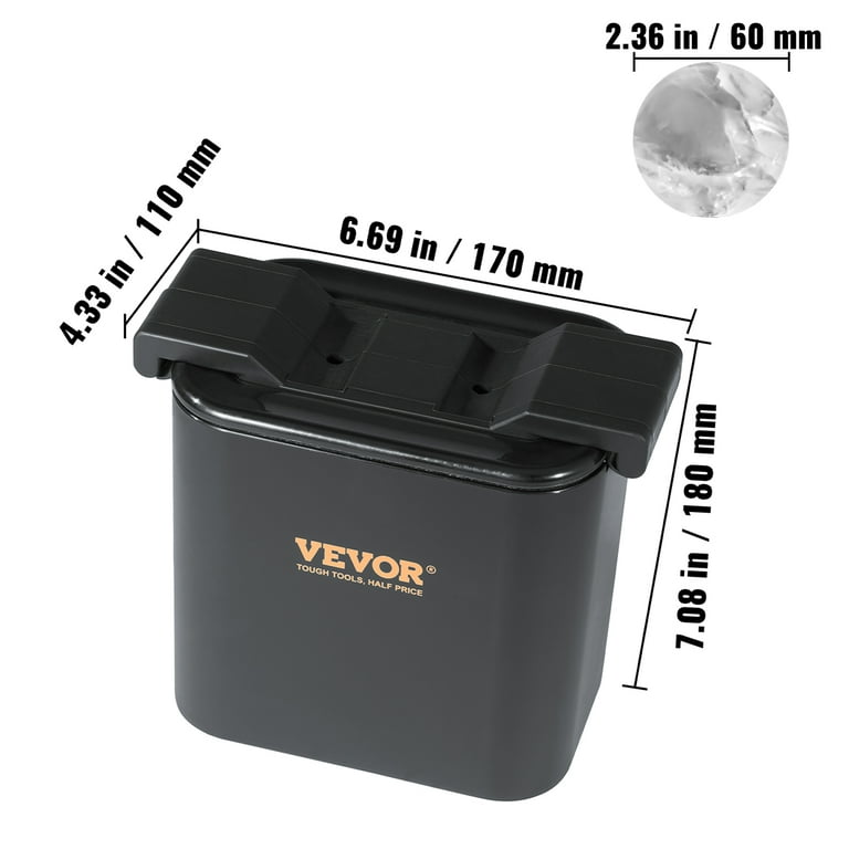 VEVOR Ice Ball Maker Crystal Clear Ice Ball Maker 2.36Inch Ice Sphere Maker with Storage Bag and Ice Clamp Round Clear Ice Cube 2-Cavity Ice Press