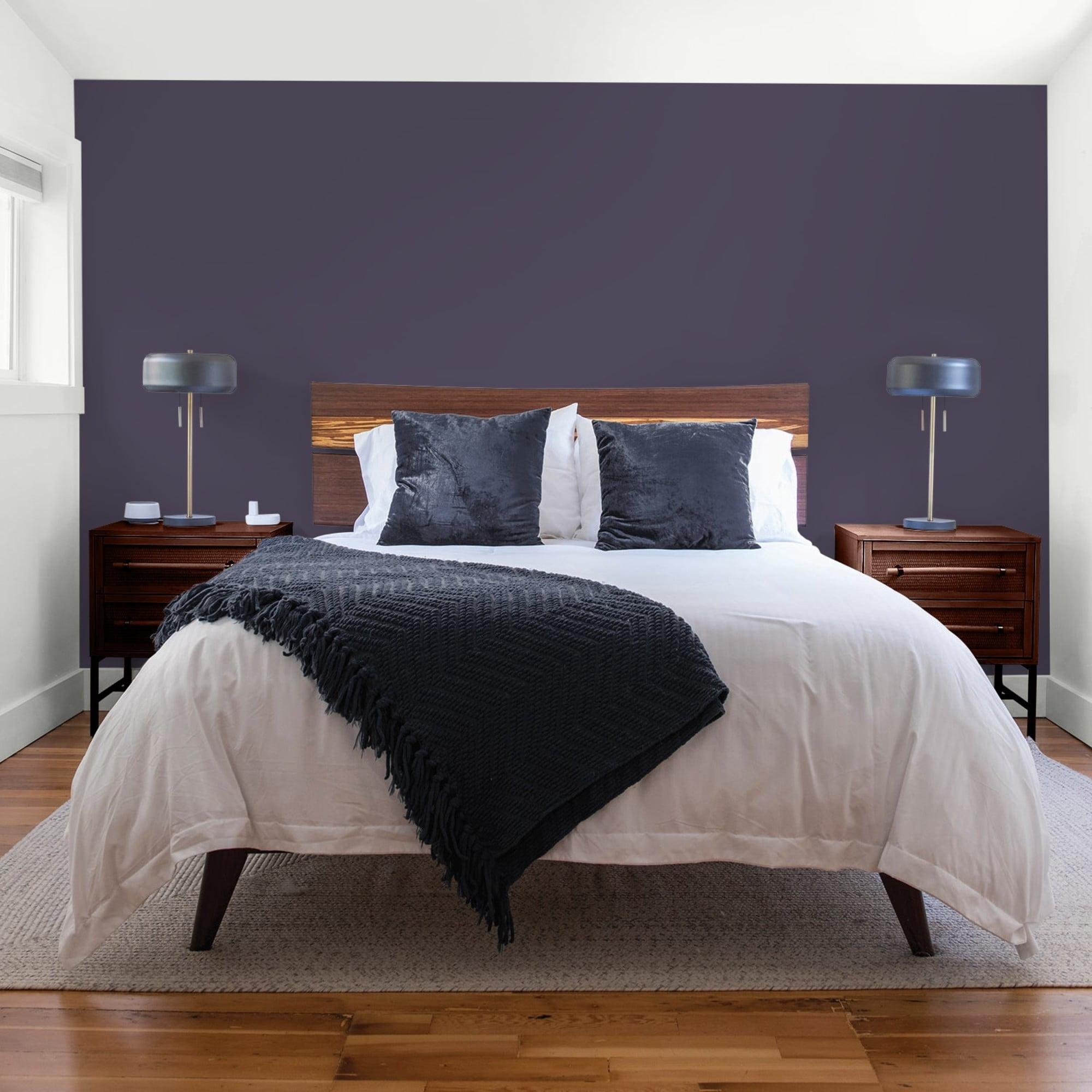 Glidden One Coat Blackberry / Purple Flat Interior Paint with Primer, 1 Gallon