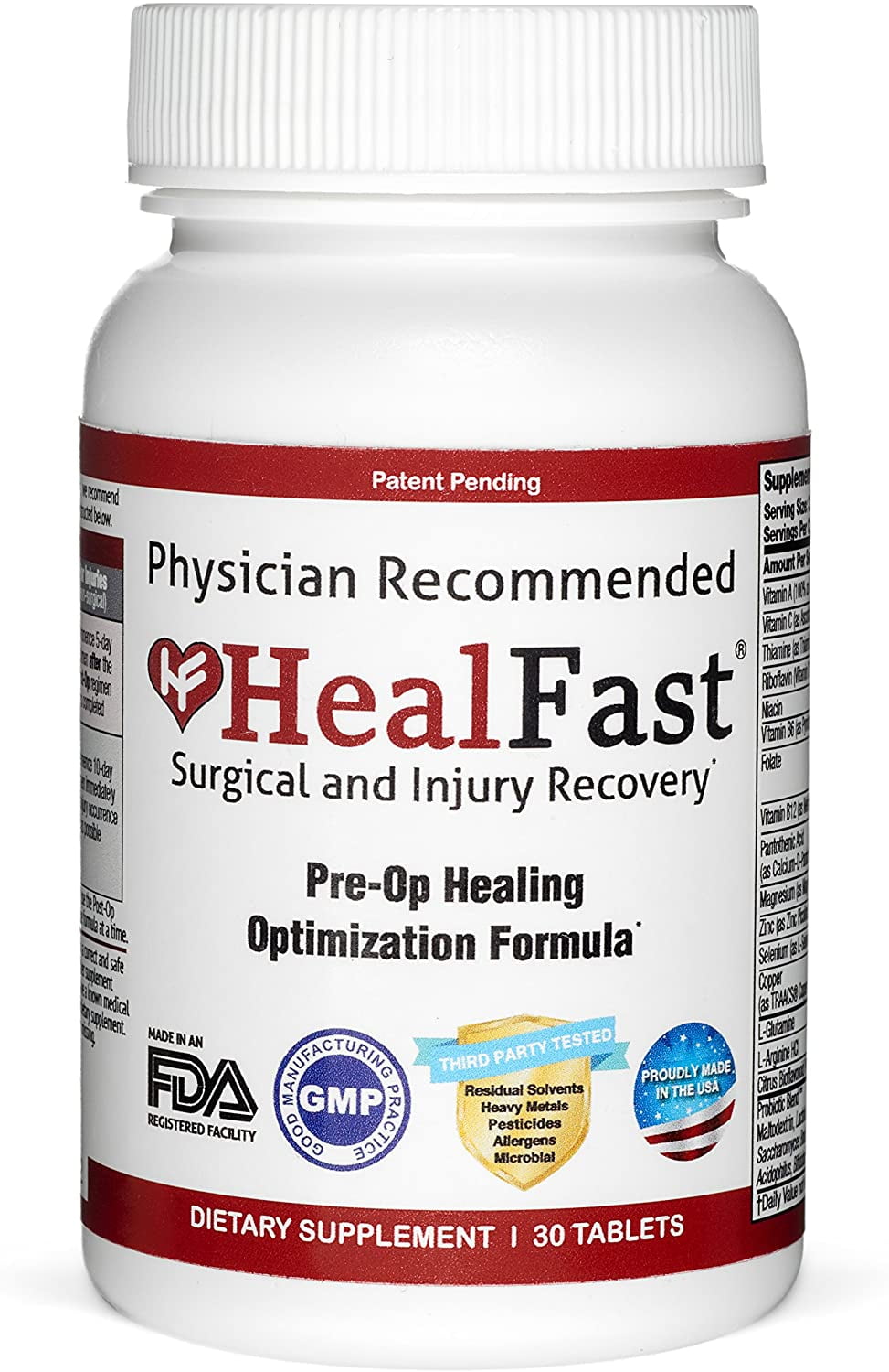 HealFast Surgery & Injury Recovery Supplement (PreOp) Supports Pre