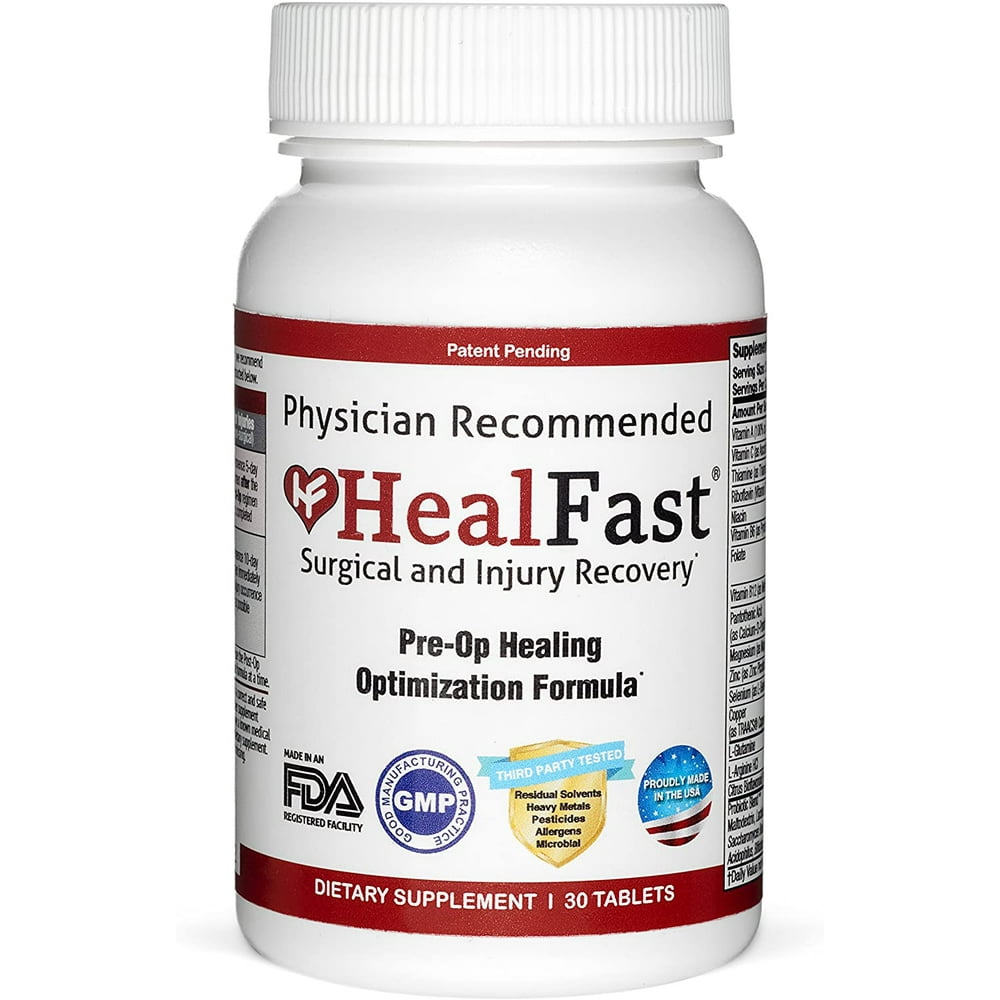 HealFast Surgery & Injury Recovery Supplement (PreOp) Supports Pre Surgery Optimization for