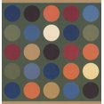 thumbnail image 1 of Cercles Colorés Fond d'Écran Vert Foncé Bord Abstrait, Rouleau 15' x 9", 1 of 3