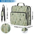 thumbnail image 2 of FORMRS Zipper Binder with Shoulder Strap 2-inch Ring 500 Sheet Capacity File Bag, Green Floral Guitar Pattern, 2 of 5