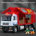 thumbnail image 3 of Container Truck Model with Music Light Openable Door 1 32 Scale Realistic Vehicle Toy Ornament Alloy Model Inertia Truck Boys Girls Pull Back Toy Birthday Gift, 3 of 10