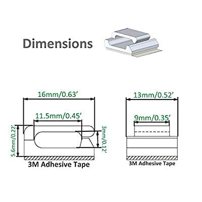 Black Wide Strip Lights LILYHOME Strip Light Mounting Clips Self-Adhesive Strip Brackets Holder,100-Pack Clamps Fix Light Strip 8mm 10mm 12mm Black Wide Strip Lights 100-Pack Clamps Fix Light Strip 8mm 10mm 12mm for 10mm for 10mm 3//8 3//8