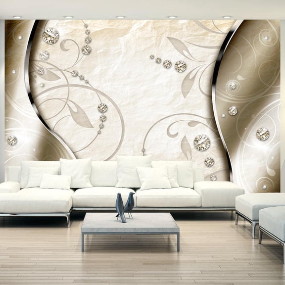 Tiptophomedecor Glam Wallpaper Wall Mural - Gold Ornament
