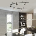 thumbnail image 2 of Catalina Lighting Flex Track 5-Light Dimmable LED Track Light with 8' Adjustable Track Rail Modern Light Fixture for Kitchen, Living Room, Bedroom, or Office, 3000K, Bronze, 2 of 10