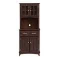 thumbnail image 5 of Home Source Espresso Microwave Stand with Top and Bottom Cabinets, 5 of 6