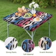 thumbnail image 4 of Colorful and Black Of Leopard Print Square Fitted Tablecloth with Elastic Edge,Square Table Cover,Washable Elastic Table Cover for Home Kitchen Party Decor 34"x34", 4 of 6