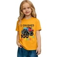 thumbnail image 4 of CAIXIA 100 Days of School Shirt Kids Toddler Boys Girls 100th Day of School Costume T-Shirt Short Sleeve Tops Graphic Tee,Yellow, 4 of 7